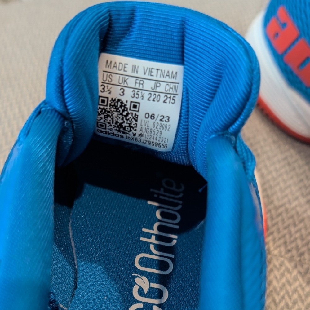 Adidas Kids Sneakers in Blue and Orange - Picture 2 of 7